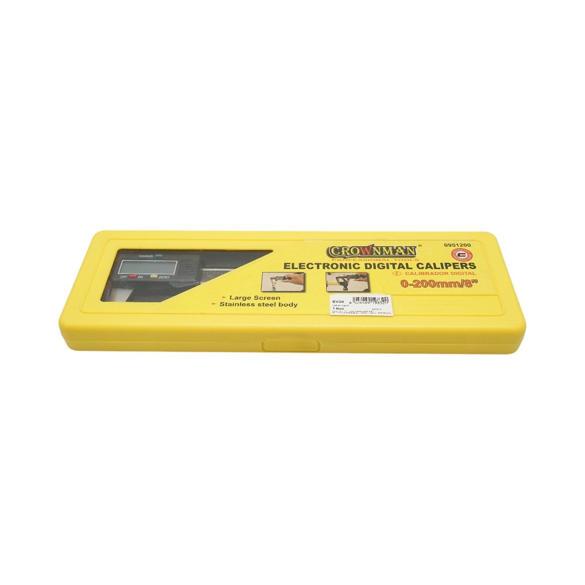 Subler digital profesional 200mm, scala dubla mm/inch, masuratoare interioara, exterioara, adancime Crownman